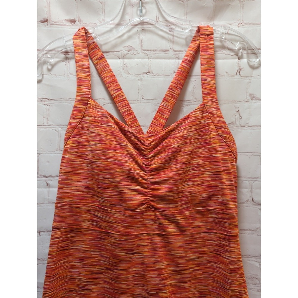 Mondetta activewear criss-cross strap‎ tank dress medium red orange shelf bra - Picture 12 of 13